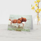 Französische Geburtstagskarte Mastiff Karte (Gelbe Blume)