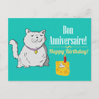 Französische Geburtstagskarte Postkarte