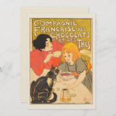 Französische Gesellschaft der Schokolade und des T Einladung (Vorne/Hinten)