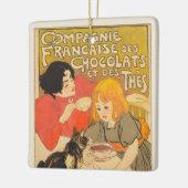 Französische Gesellschaft der Schokolade und des T Keramikornament (Links)