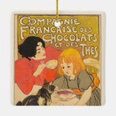 Französische Gesellschaft der Schokolade und des T Keramikornament (Rückseite)