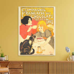 Französische Gesellschaft für Schokolade und Tee,  Leinwanddruck