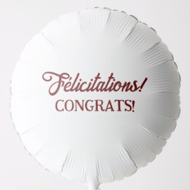 Französische "Glückwünsche" "félicitations" Ballon