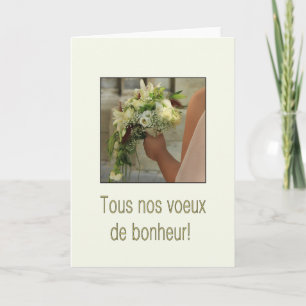 Französische Glückwünsche zum Hochzeitstag Karte