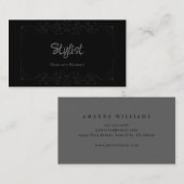 Französische Gothic Damask Stylist Business Card Visitenkarte (Vorne/Hinten)