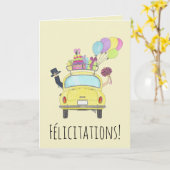 Französische Gratulation zum Hochzeitstag Gelben A Karte (Gelbe Blume)