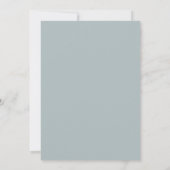 Französische Gray Blue Classic Border Wedding Einladung (Rückseite)