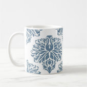 Französische Gray Elegant Damask Tasse (Links)