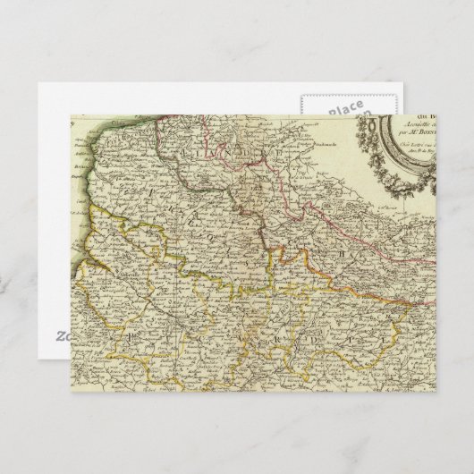 Französische Grenzen Postkarte (Vorne/Hinten)