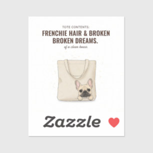 Französische-Haar-und-zerbrochene-Träume-Lustiges- Aufkleber