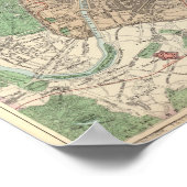 Französische Häfen und Plan von Paris Poster (Ecke)