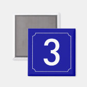 Französische Hausnummer Magnet (Vorderseite/Rückseite)
