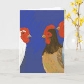 französische Hennen Karte (Gelbe Blume)