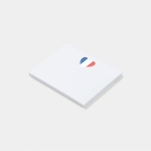 Französische Herz-Post-it-Hinweise Post-it Klebezettel (angewinkelt)