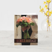 Französische Hochzeiten Karte (Gelbe Blume)