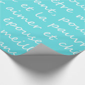 Französische Hochzeits-Versprechen-Handschrift Geschenkpapier (Ecke)