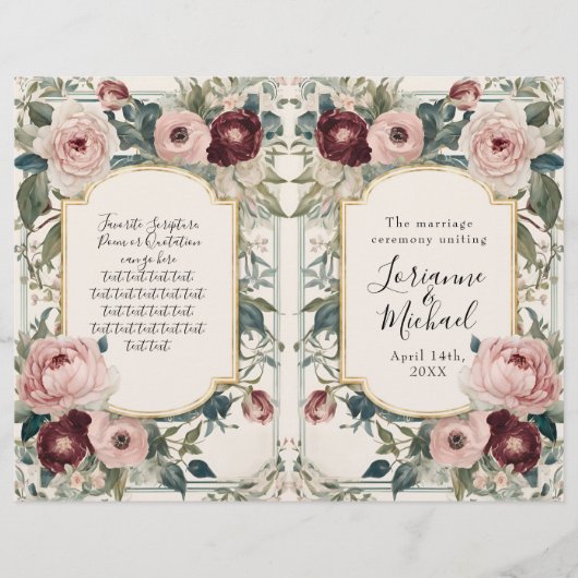 Französische Hochzeitsfeier in Rosa (Vorderseite)