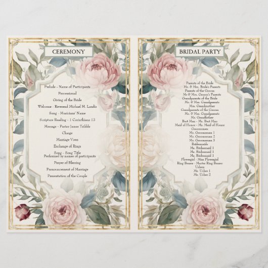 Französische Hochzeitsfeier in Rosa (Rückseite)