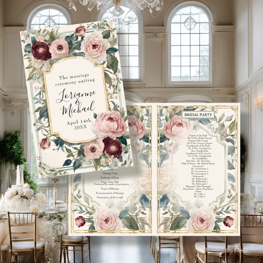 Französische Hochzeitsfeier in Rosa