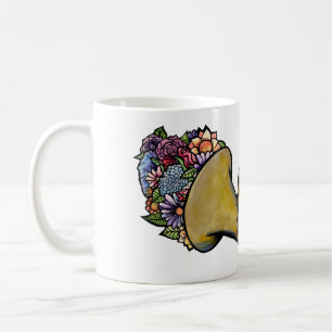 Französische Horn Band Musik Florale Kunst Kaffeetasse