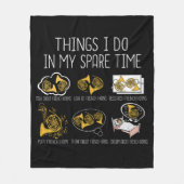 Französische Horn Big Band Orchestra Instrumentenm Fleecedecke (Vorderseite)