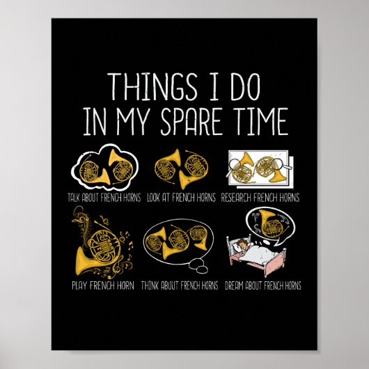 Französische Horn Big Band Orchestra Instrumentenm Poster (Vorne)
