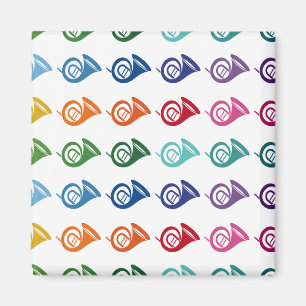 Französische Horn-Farbige Fun-Array-Musik Magnet