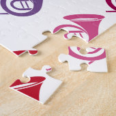 Französische Horn-Farbige Fun-Array-Musik Puzzle (Seite)