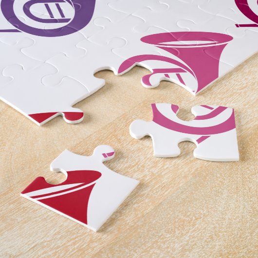 Französische Horn-Farbige Fun-Array-Musik Puzzle (Seite)