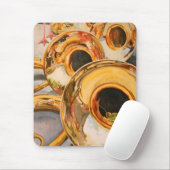 Französische Horn-Musiker-lustiger Mousepad (Mit Mouse)