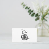 Französische Horn-Visitenkarten Visitenkarte (Stehend Vorderseite)