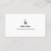 Französische Horn-Visitenkarten Visitenkarte (Rückseite)