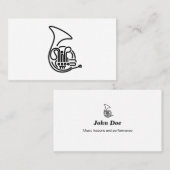 Französische Horn-Visitenkarten Visitenkarte (Vorne/Hinten)