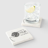 Französische Horn-Waffen Steinuntersetzer (Seitenansicht)