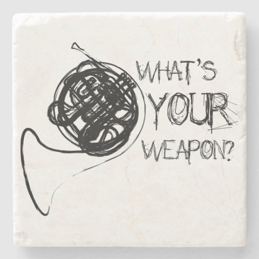 Französische Horn-Waffen Steinuntersetzer (Vorderseite)