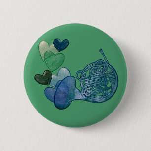 Französische Hornbandmusikklasse Button
