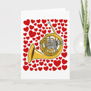 Französische Hornherzen Valentinstag Jubiläumskart Feiertagskarte