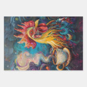Französische Hühner Teestunde Decoupage Geschenkpapier Set (Vorderseite 3)