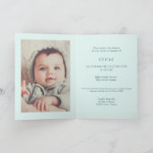 Französische Humingvogel Taufe Einladung mit Foto (Innenseite)