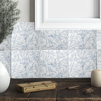 Französische Hütte Blau und Weiß Fliese