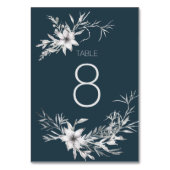 Französische Hütte Hochzeitskarte Tischnummer (Rückseite)