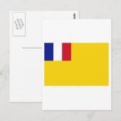 Französische Indochina-Flagge (1887-1954) Postkarte (Vorne/Hinten)