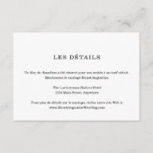 Französische Informationen / Details - Umschließun Begleitkarte (Vorderseite)