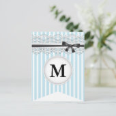 Französische Inspirierte Chic Lace Bunting Banner Postkarte (Stehend Vorderseite)