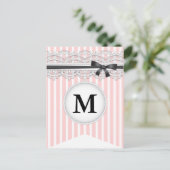 Französische Inspirierte Chic Lace Bunting Banner Postkarte (Stehend Vorderseite)