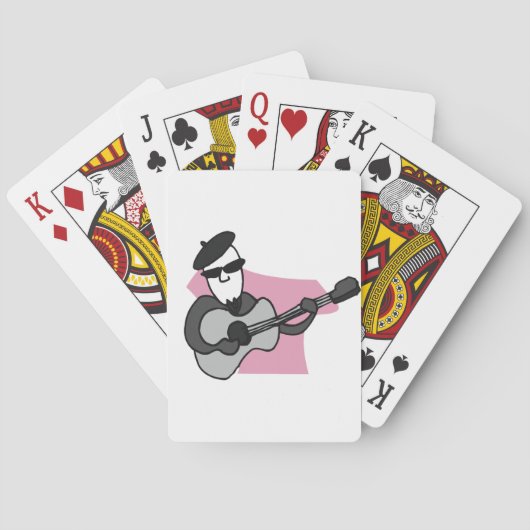 Französische Jazz-Musiker-Spielkarten Spielkarten (Rückseite)