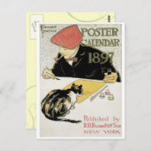 Französische Jugendstil-Postkarte Postkarte (Vorne/Hinten)