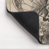 Französische Karikatur eines Balloonisten in Heißl Mousepad (Ecke)