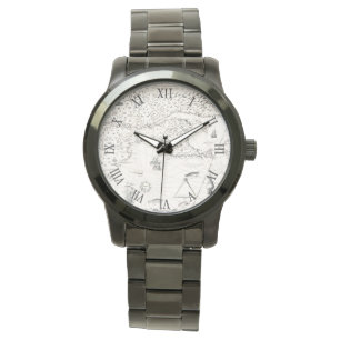 Französische Karte von Kanada (Québec) von Champla Armbanduhr