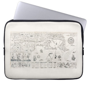 Französische Karte von Kanada (Québec) von Champla Laptopschutzhülle